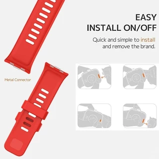 สายรัดซิลิโคนกีฬาสำหรับ for Redmi Watch 6 5 4 สายรัดข้อมือยางนุ่มเข็มขัดสำหรับ for Mi Band 8 Pro / Mi Band 10 9 Pro
