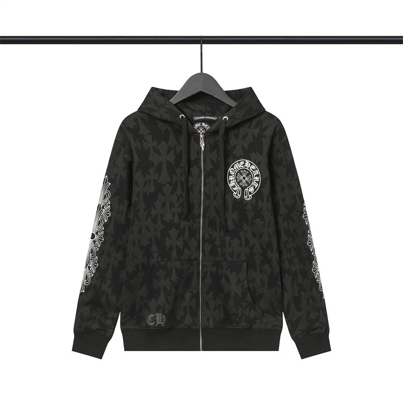 ขายร้อน 0C5HE3 ผู้ชายและผู้หญิงแขนยาว Zip Hoodies เสื้อสเวตเตอร์ถักรูปแบบเกือกม้าแขนยาว Zip Hoodies แฟชั่น Tops Unisex