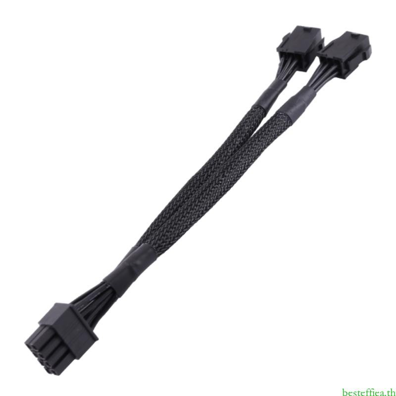 สายเคเบิลอะแดปเตอร์แปลงไฟการ์ดวิดีโอ beste Dual Mini 6 Pin ถึง 8 Pin PCI-Express Splitter
