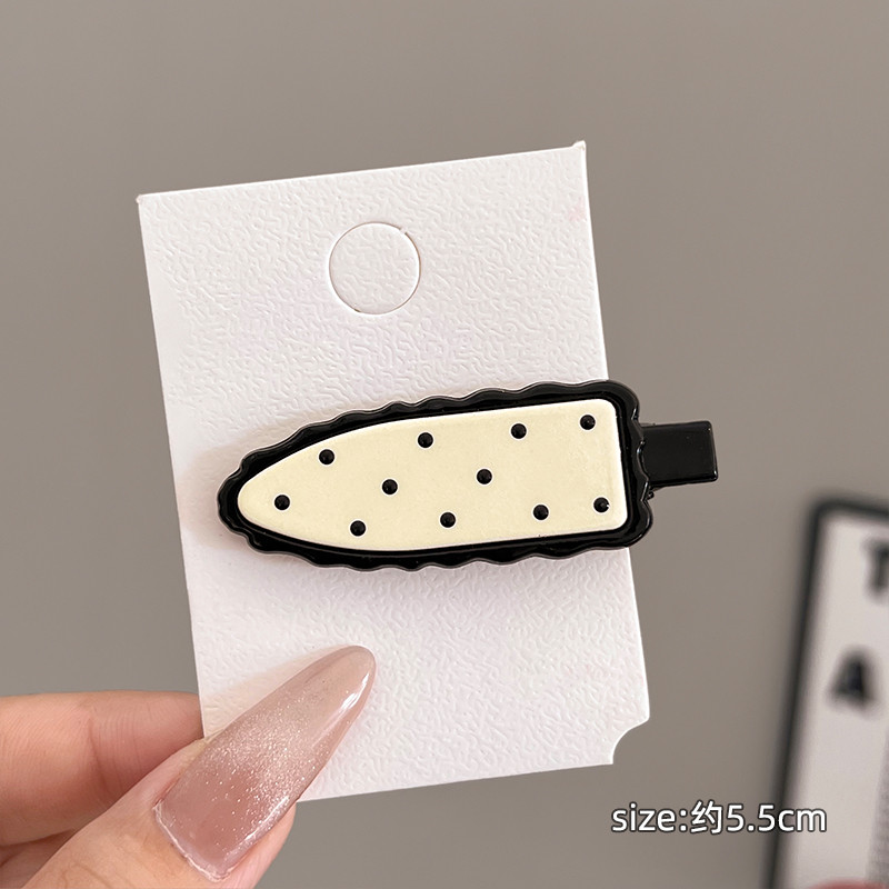 Jojo COCO Polka Dot คลิปด้านข้างขนาดเล็กสไตล์เกาหลีอารมณ์เรียบง่ายน่ารักเครื่องประดับผมผู้หญิง - รูปที่ 6