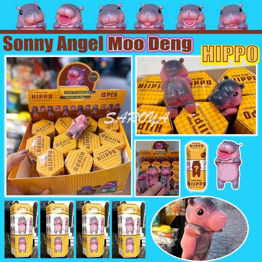 Sonny Angel Moo Deng Hippers กล่องตาบอด Mini รูป Sonny Angel HIPPO โทรศัพท์ตกแต่ง lameintth