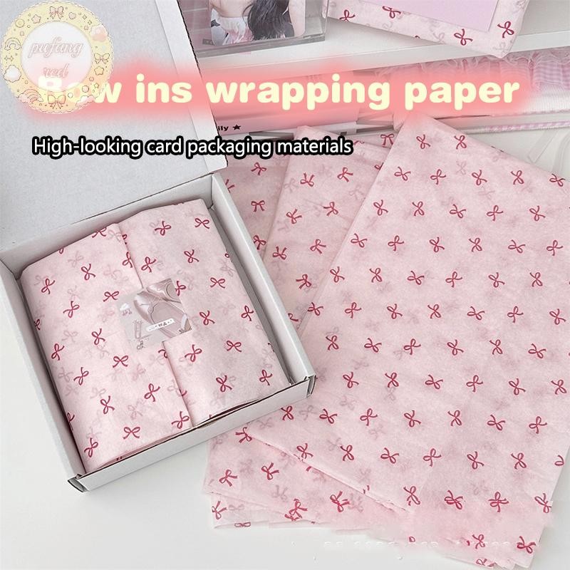 Pured 10 ชิ้น Bowknot Sydney กระดาษ Hand-Kneaded กระดาษผ้าฝ้ายช่อดอกไม้กระดาษห่อดอกไม้กระดาษห่อเค้กเบเกอรี่ของขวัญ TH