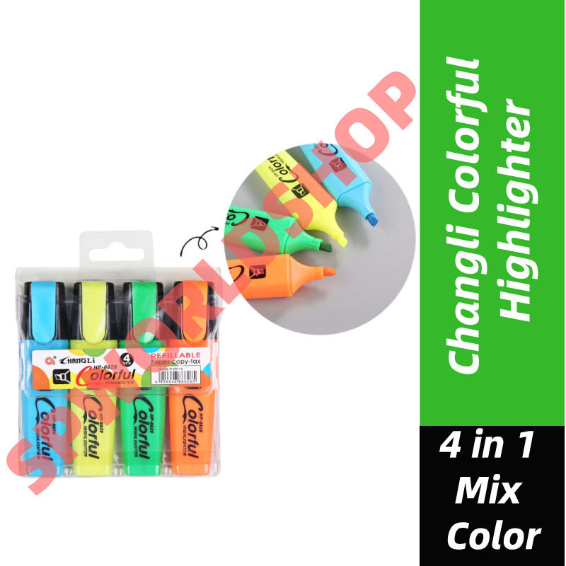 4in1 Changli สีสัน Highlighter Changli HP-6626 Highlighter YM-6626 สีสัน 4in1
