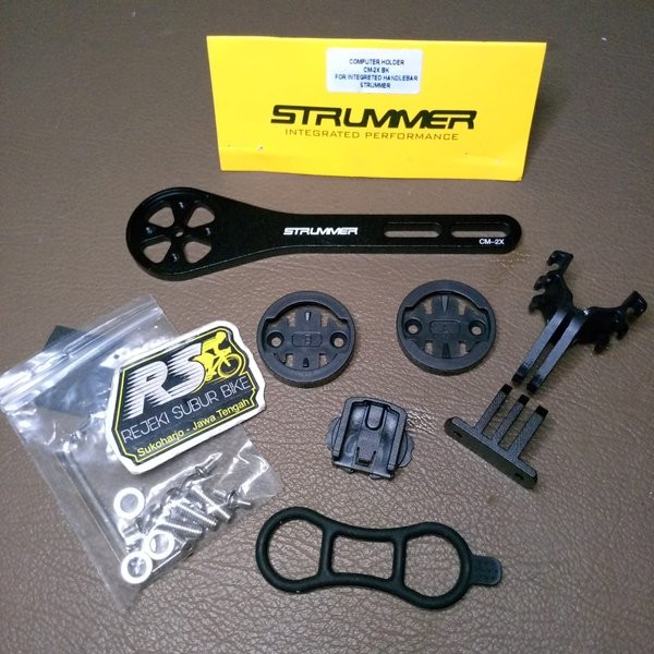 Strummer CM-2X ที่วางคอมพิวเตอร์แบบบูรณาการ barfly โลหะผสมสําหรับ xos garmin cateye igsport bryton