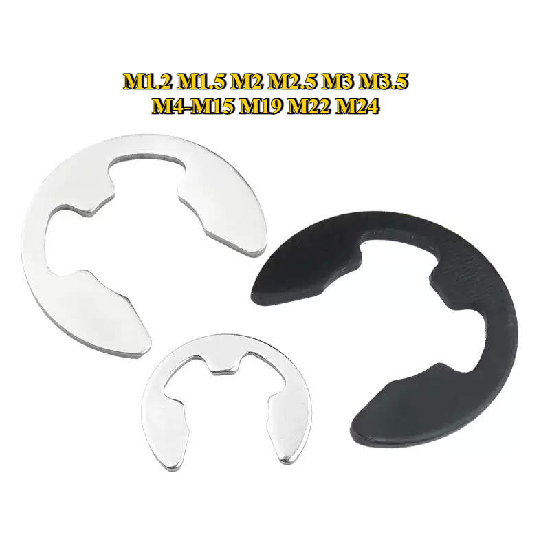 [BY-XSP-w] E-Clip Shaft Ring/แหวนล็อค ตัวอี E อีริง แหวนเกือกม้า คลิปล็อคแกน สแตนเลส 304/316 /65MN  