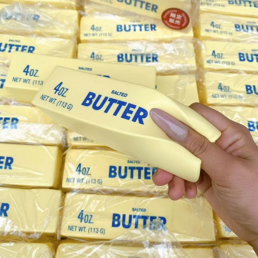 ซุปเปอร์เปียกนุ่มฟื้นตัวช้า Hachimi butter stick butter bar ช้า rebound นวดเพลง Squishy ของเล่น