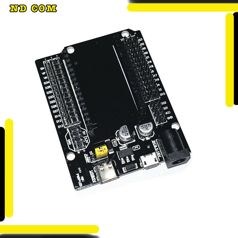 สุดคุ้ม! AH312 ฐานรองบอร์ด ESP32 30Pin Expansion Board with Type-C USB and Micro USB บอร์ดขยายขา บอร