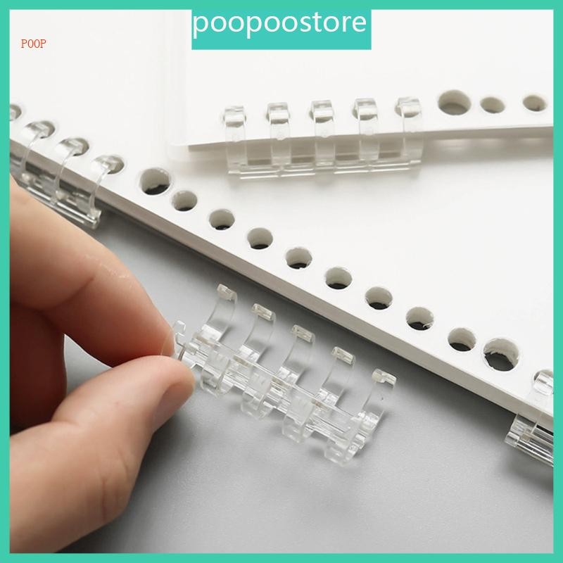 Poop พลาสติก 5 ห่วง Binding Clip 0 63 เส้นผ่านศูนย์กลาง 5 ห่วง Binding Coils Binding Comb