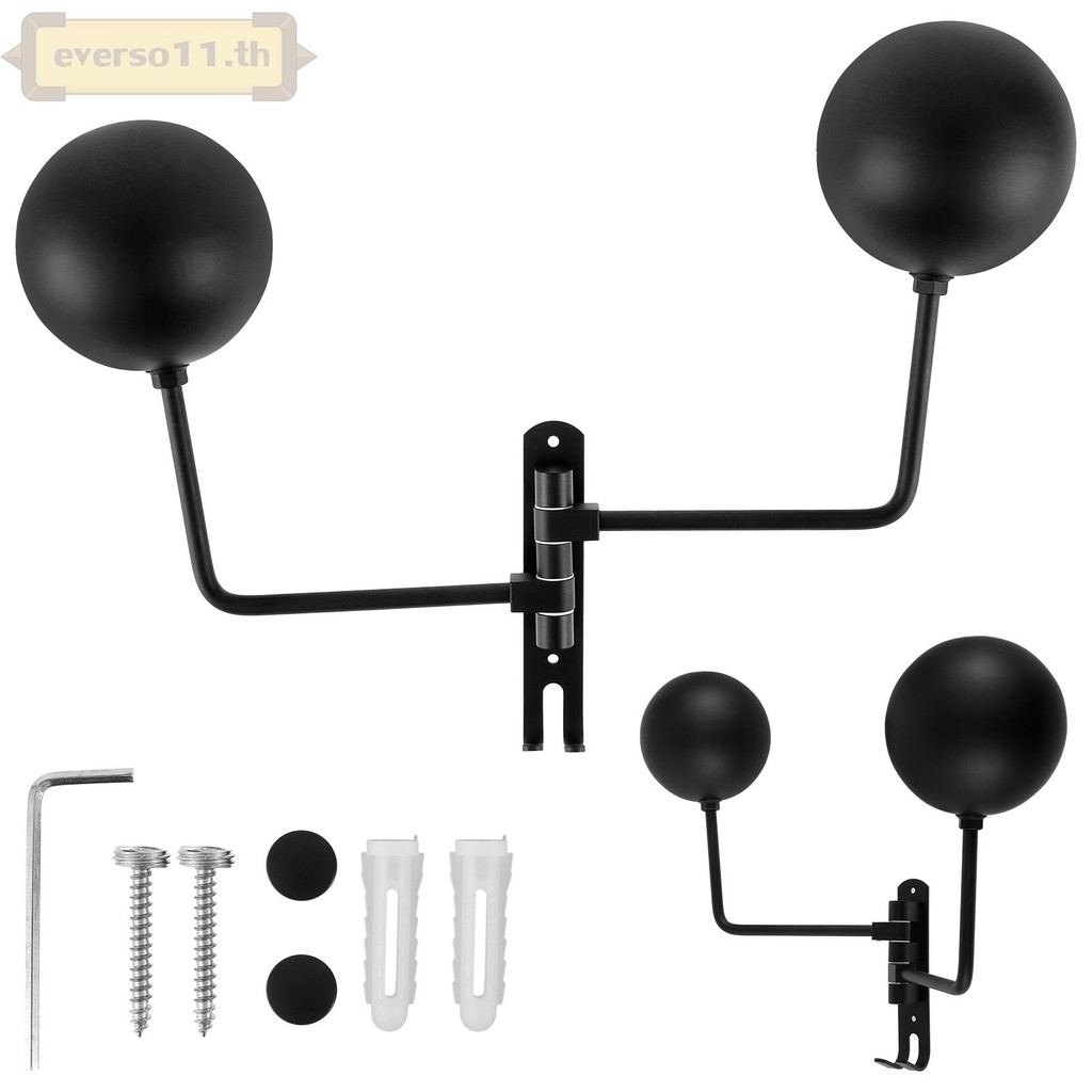 ที่วางหมวกกันน็อคมอเตอร์ไซค์แบบ Dual-Ball ติดผนัง 180° ที่แขวนหมวกกันน็อคแบบหมุนได้พร้อมตะขอชั้นวางหมวกกันน็อคโลหะ SHOPTKC7887