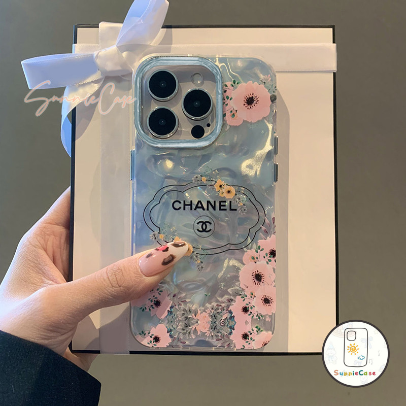 แบรนด์สำคัญ เคสไอโฟน 13 สำหรับ IPhone 16 13 11 12 14 15 Pro Max X XS XR Max 7 6 6S 8 Plus SE 2020 ระลอกคลื่นน้ำ เคส