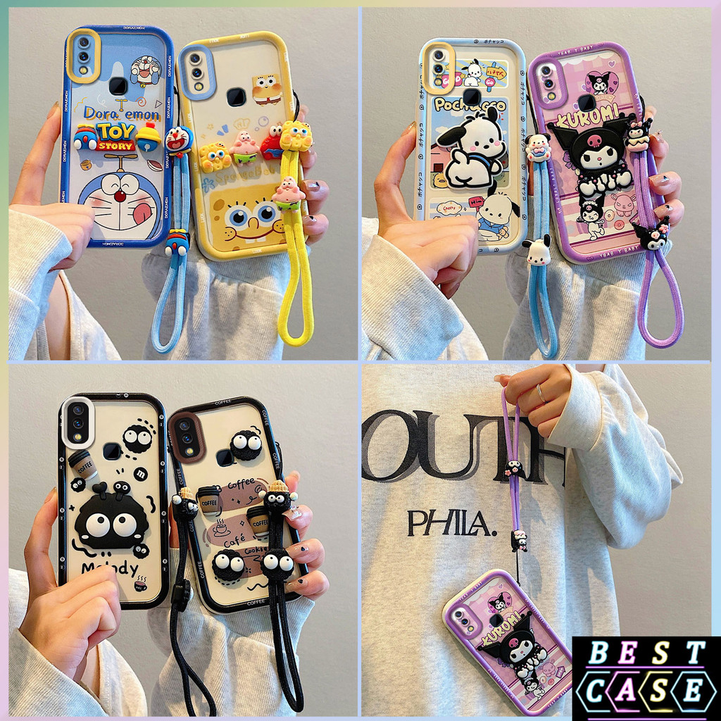 เคส Vivo Y91 เคส Vivo Y93 เคส Vivo Y95 เคส Vivo Y91i เคสใช้งานร่วมกับ Doraemon Spongebob สามมิติรูปต