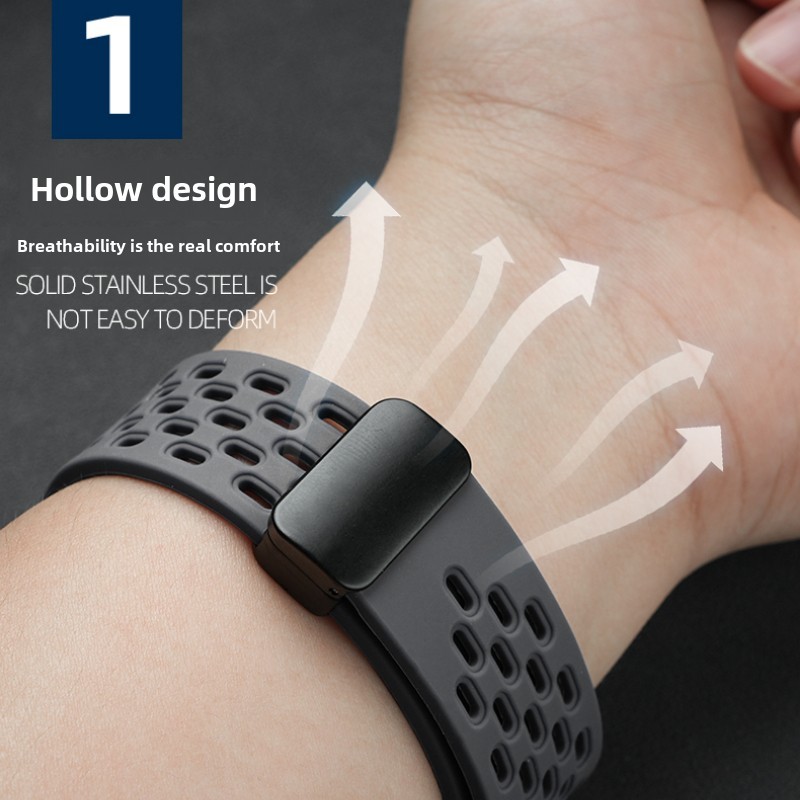 20 มม.22 มม.ซิลิโคนสําหรับ Casio Magnetic Breathable สายนาฬิกาซิลิโคนผู้ชาย EFV540/506/EFR-303 ยาง Band Sporty Casual สบาย Breathable เปลี่ยนสร้อยข้อมือ