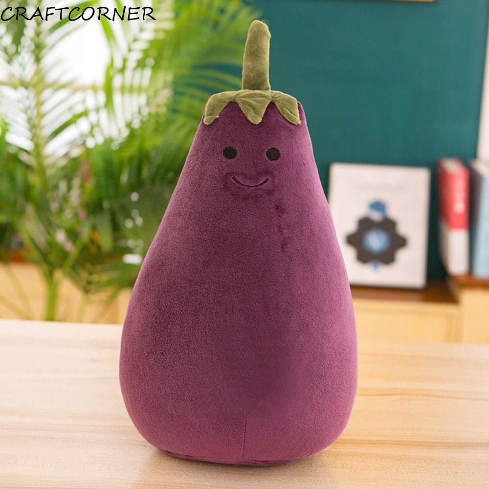 งานฝีมือ มะเขือม่วงตุ๊กตาที่แตกต่างกันการแสดงออกใบหน้ายัดไส้ผลไม้ตุ๊กตาผักหมอนตุ๊กตาผักยัดไส้นุ่มมะเขือนอน เพื่อน ของเล่นมะเขือตุ๊