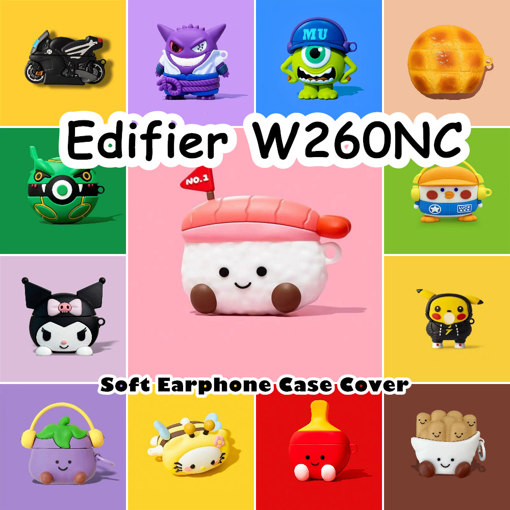 สต็อกพร้อม!สําหรับ Edifier W260NC Case Casing Soft Silicone Headphone Case การ์ตูนที่น่าสนใจ