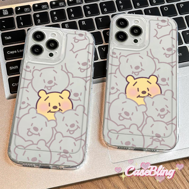 เคสสำหรับ Samsung A05 A04 A03 A15 A14 A13 A12 Winnie เคสโทรศัพท์สำหรับ Samsung A51 A50 A31 A21S A20 ฝาครอบใสCute Cartoon