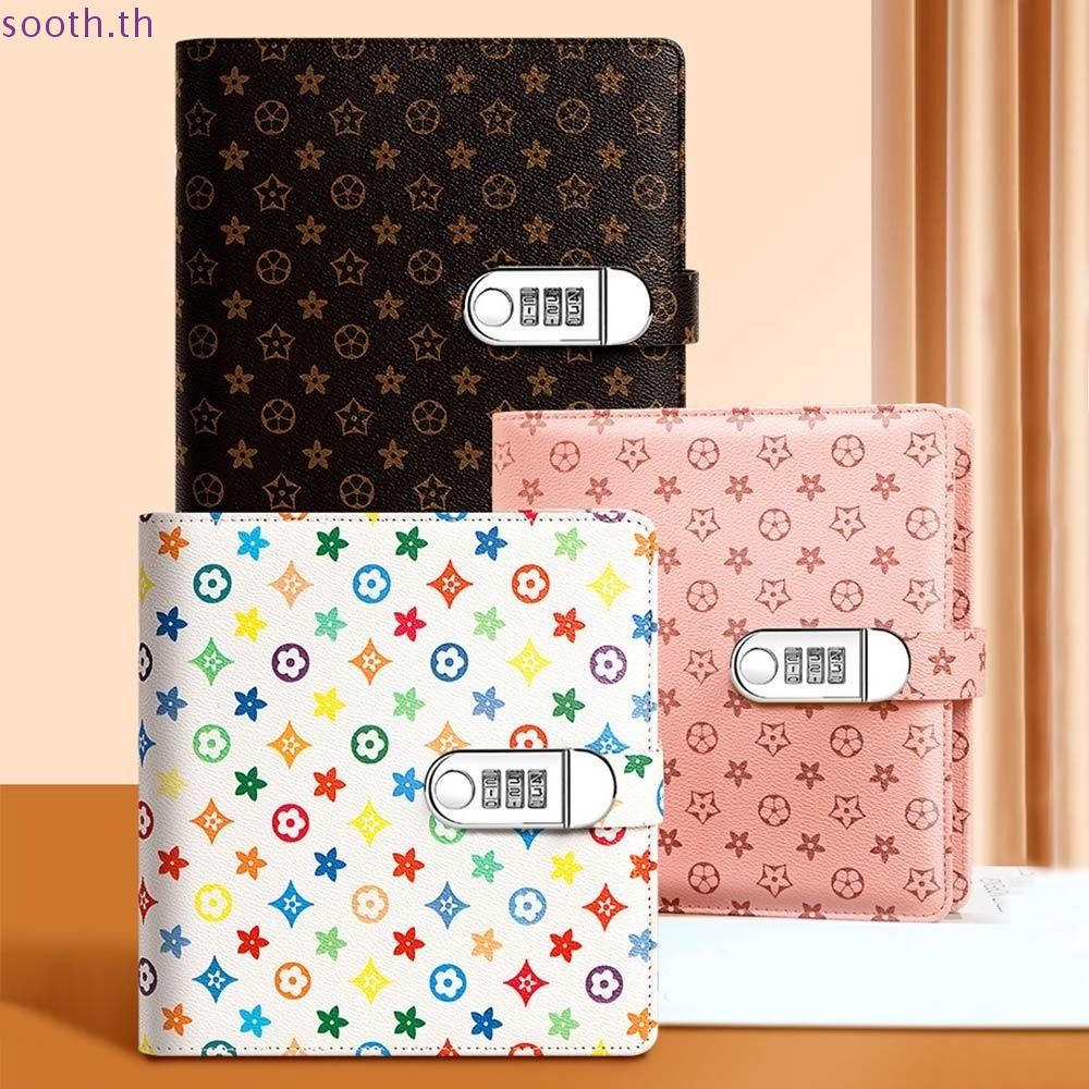 Sooth 200 ซองเงินประหยัด Challenge พร้อมรหัสผ่านล็อคความจุขนาดใหญ่ Mini Binder Saving Challenge, ของขวัญประหยัดเงิน PU กันน้ํา Saving Challenges แผ่นเด็ก