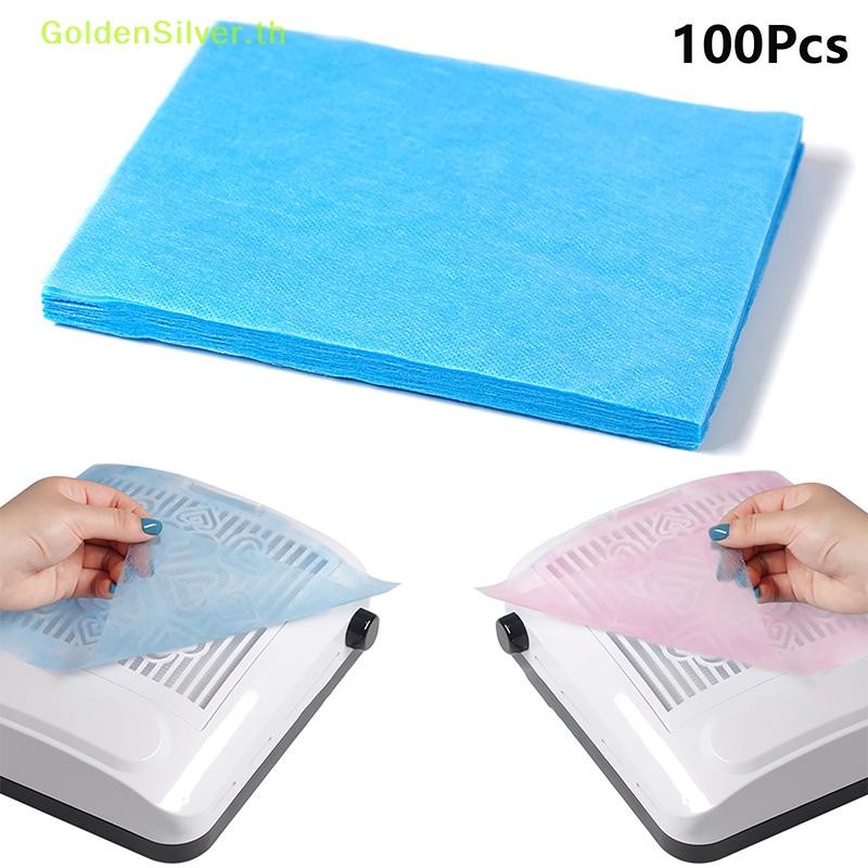Goldensilver 100pcs เล็บสูญญากาศทําความสะอาดกระดาษกรองกันฝุ่นเปลี่ยนเล็บสูญญากาศทําความสะอาดกระดาษกรองเล็บเครื่องฝุ่นอุปกรณ์เสริม TH