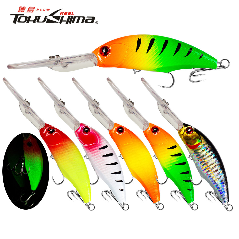 1 ชิ้นเหยื่อตกปลา Crankbait Minnow เหยื่อ 10 ซม./12.3 ซม.ลึก Dobbler Swimbait พร้อม 2 ตะขอเสียงแหลม 3D เหมือนจริงตาเหยื่อตกปลาสําหรับเบสปลาเทราท์