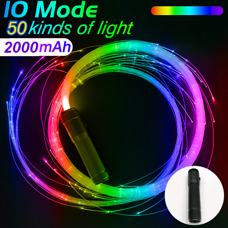 ไฟ Led Fiber Optic Light Whip 10 สี 50 โหมด Light Whip 360°หมุนชาร์จซูเปอร์สดใสไหลของเล่นเต้นรําเทศกาลพรรคแสดง