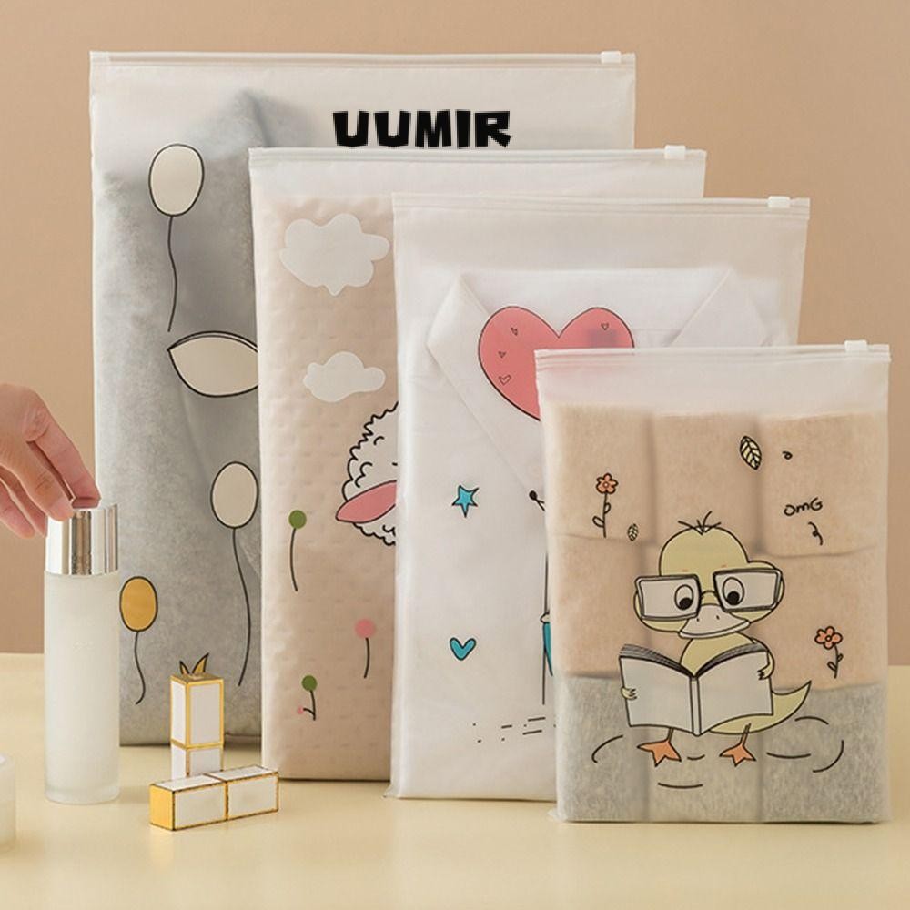 Uumir กระเป๋าเก็บของสําหรับเดินทาง, ถุงบรรจุโปร่งใสกันฝุ่น, PE ทนทานพร้อมซิปกระเป๋าเก็บรองเท้าสําหรับกระเป๋าเดินทาง