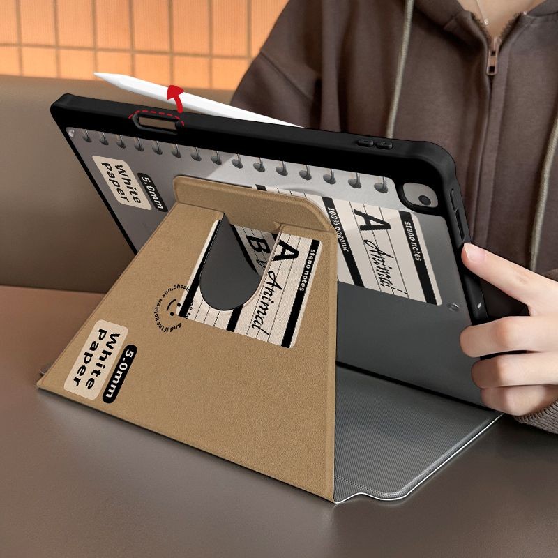 เคส ipad โน๊ตบุ๊คสร้างสรรค์อะคริลิคปรับได้ 360 องศา พร้อมที่วางปากกา เหมาะสําหรับ ipad air4 air5 air6 10.9