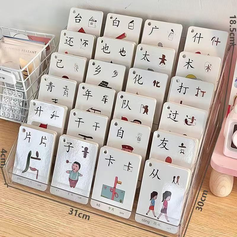 [Hot Sale]Floral Card Display Stand Storage Card Postcard Business Card Nail Art Step Rack Transparent Acrylic Desktop Stand1.8