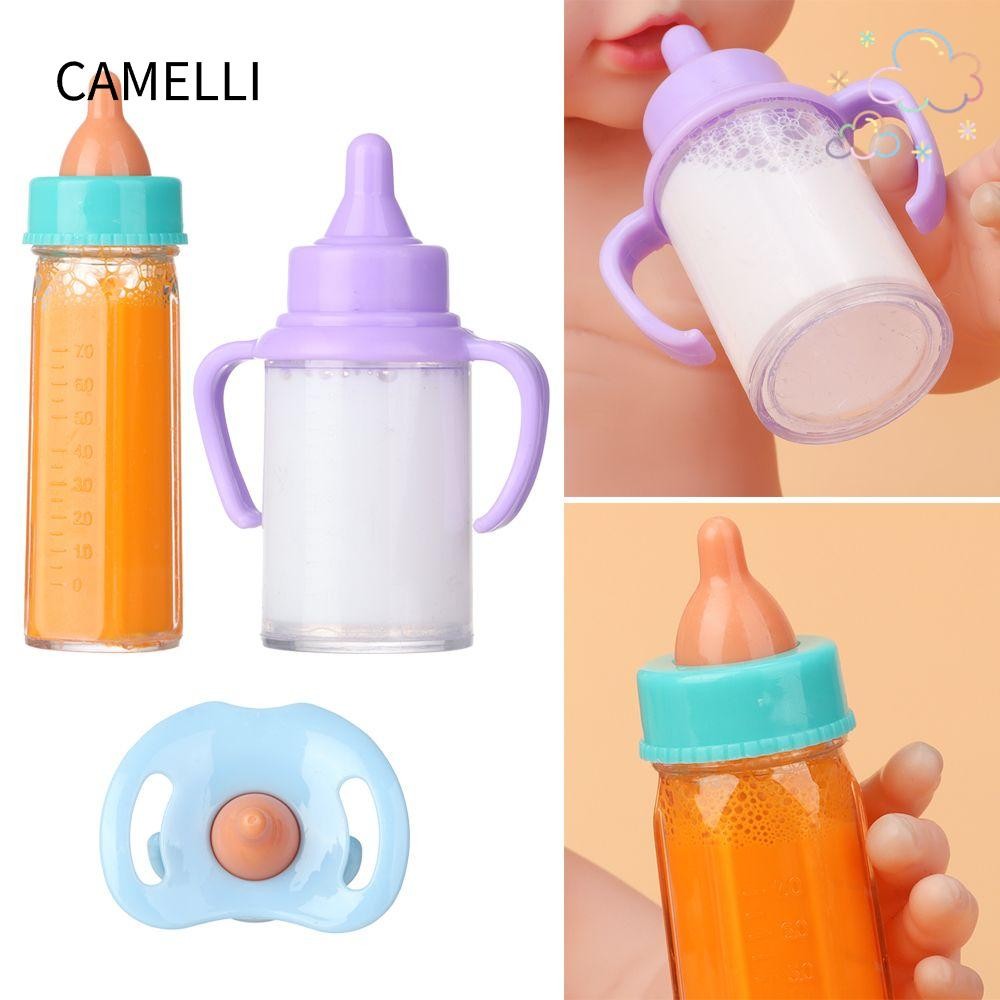 Camelli ขวดนมเมจิกสําหรับของเล่นพอดีตุ๊กตาทารกแรกเกิดตุ๊กตาน่ารักขวดน้ําผลไม้