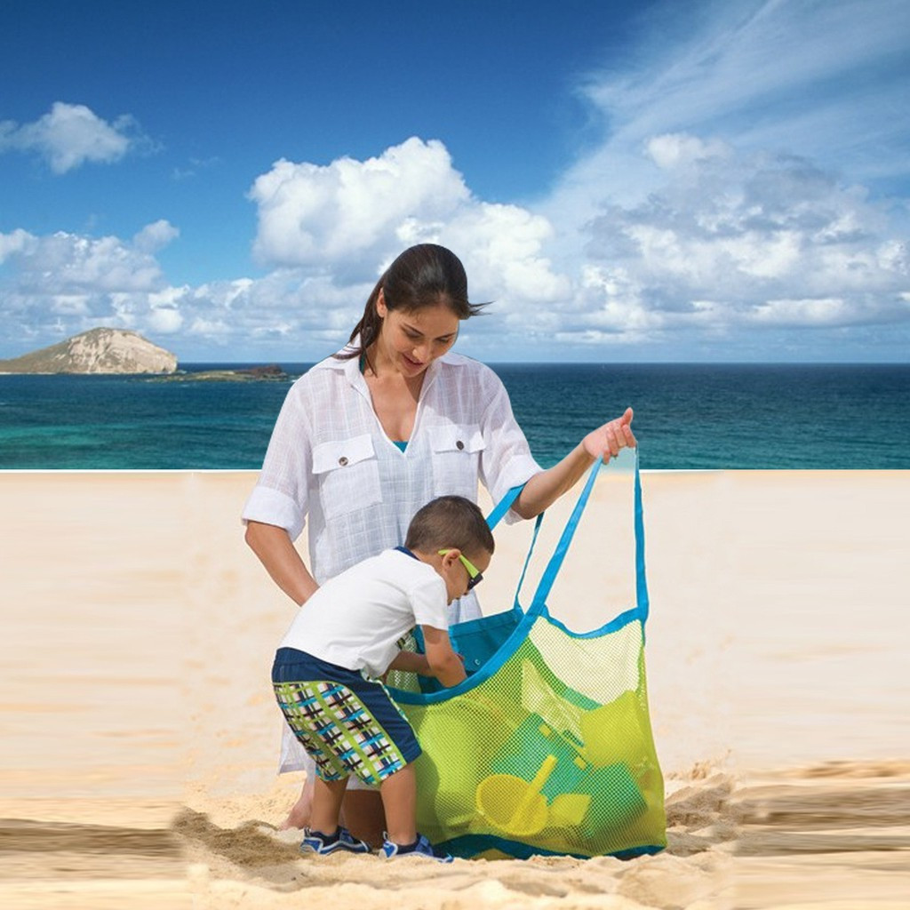 UhomeSelangor Beach Mesh Bag-Folding Child Beach Mesh Bag Child Bath Toy Storage Bag