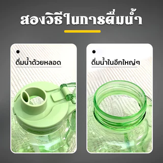ขวดน้ําดื่มขนาดใหญ่ 1.7/2.7 ลิตร จุน้ําจุใจ หูหิ้วพกพาสะดวก ปลอด BPA - สำหรับคนรักกีฬาและสุขภาพ
