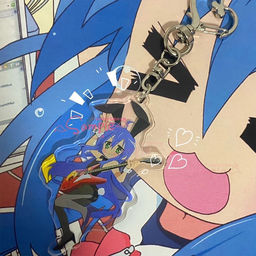 Lucky Star อะนิเมะพวงกุญแจผู้หญิง Izumi Konata สาวกระต่ายอะคริลิค Key Chain Man น่ารัก Key แหวนกระเป