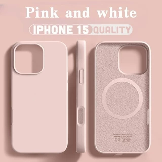 สีทึบซิลิโคนเหลวแม่เหล็กชาร์จกรณีโทรศัพท์สําหรับ ไอโฟน 17 13 14 15 16 มือโปร สูงสุด บวก นุ่มในตัวสักหลาดปกหลังผิวรู้สึกปลอกกันกระแท