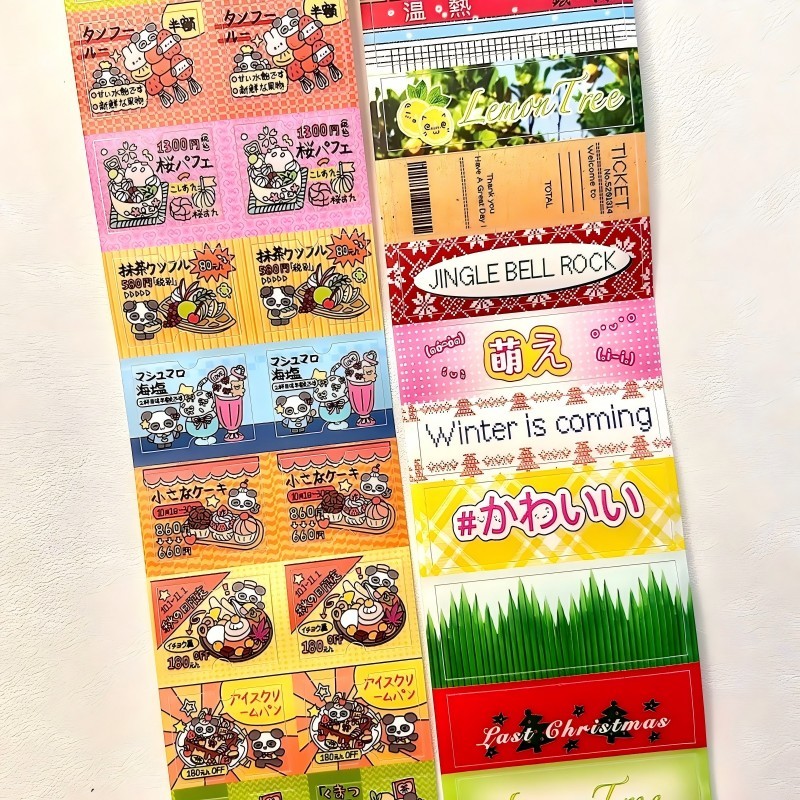 Fun Journal Sticker Handbooks DIY Retro Style Label Stickers Student Stationery