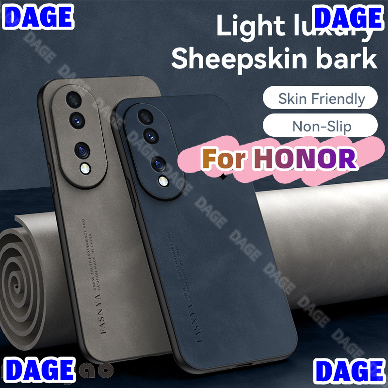 COD สําหรับ Honor 70 (5G) เคสโทรศัพท์หนังนุ่มแท้ป้องกันกล้องหรูหราแกะ Bark สําหรับ Huawei FNE-AN00 F