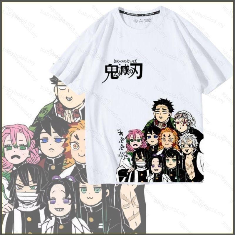 【XRP】เสื้อยืดแขนสั้นอนิเมะ Demon Slayer: Kimetsu no Yaiba To the Hashira ผ้าคอสเพลย์ 3D ฤดูร้อน