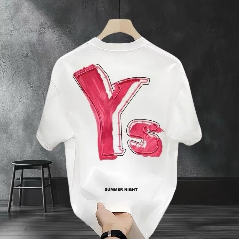 UT shop✈️ เสื้อยืดOversize"S YS" t shirt cotton100% พิมพ์ลาย plus size ทรงหลวม classy แฟชั่น เสื้อสตรีท3XL