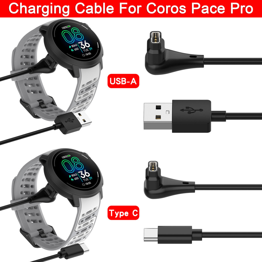 Type-C สายชาร์จ USB สําหรับ Coros Pace4 Apex 4 42 มม.46 มม.Pace Pro NOMAD coros นาฬิกา PacePro Charger Dock Data line