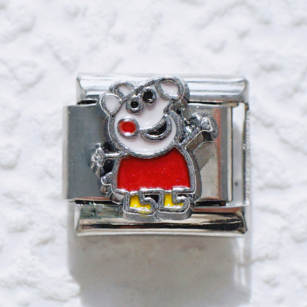 สร้อยข้อมือแบบแยกส่วนอิตาลีรุ่นใหม่ ทําเอง ตัวการ์ตูนสายรัดข้อมือยางยืดโซ่ประกอบส่วนบุคคล - รูปที่ 4