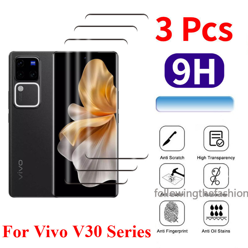 3 ชิ้นกระจกนิรภัยสําหรับ vivo V30 Pro 5G vivo V30 V30 Pro V30e V27 V27 Pro 4G 5G Gobal หน้าจอ HD Cle