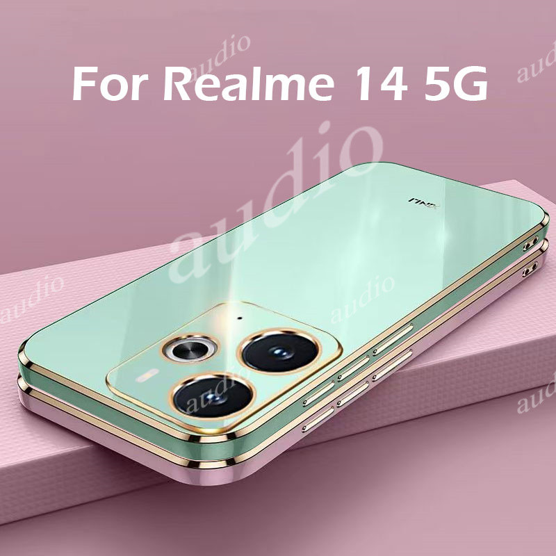 Realme 14 5G หรูหรา Electroplated สําหรับ realme 14 14t Realme14 realme14t 5G 2025 เคสโทรศัพท์หรูหรา