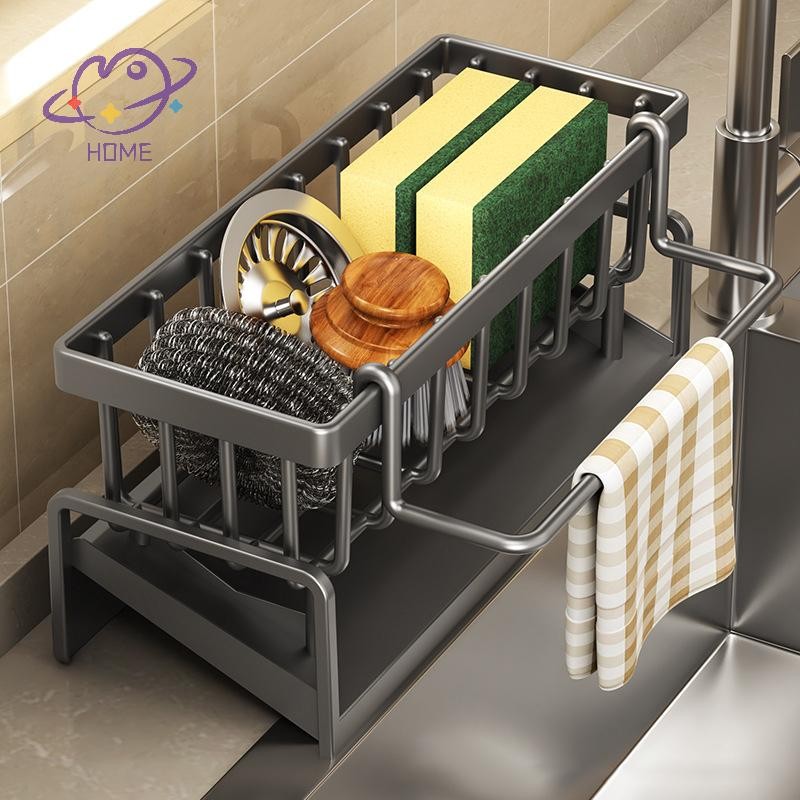 [mayhome] ชั้นวางฟองน้ํามัลติฟังก์ชั่น Drainer ชั้นวางของในครัวอ่างล้างจาน Rag น้ํายาล้างจานผ้าเช็ดจาน Organiser ชั้นเก็บของในครัว {TH}