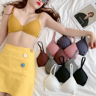 MUHANLU ชุดชั้นในหญิง ชุดชั้นใน sexy บราสปอร์ต บราแฟชั้น บราครอปใหม่ล่าสุด มาแรง แบบสวม มีฟองน้ำด้านใน บราผู้หญิง