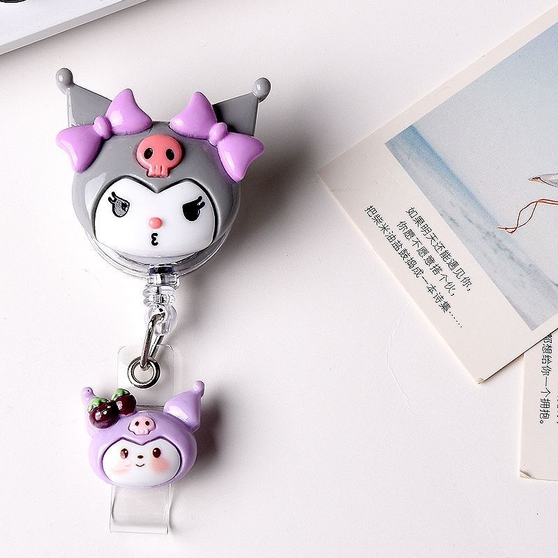 [Gaoyan Luminous] Lingna Belle ins Simple Retractable Easy-Pull Buckle Nurse Doctor Badge Clip Work ID Card Holder ราคา ถูกที่สุด ดีลบีเคเค แกลเลอรีภาพที่ 7