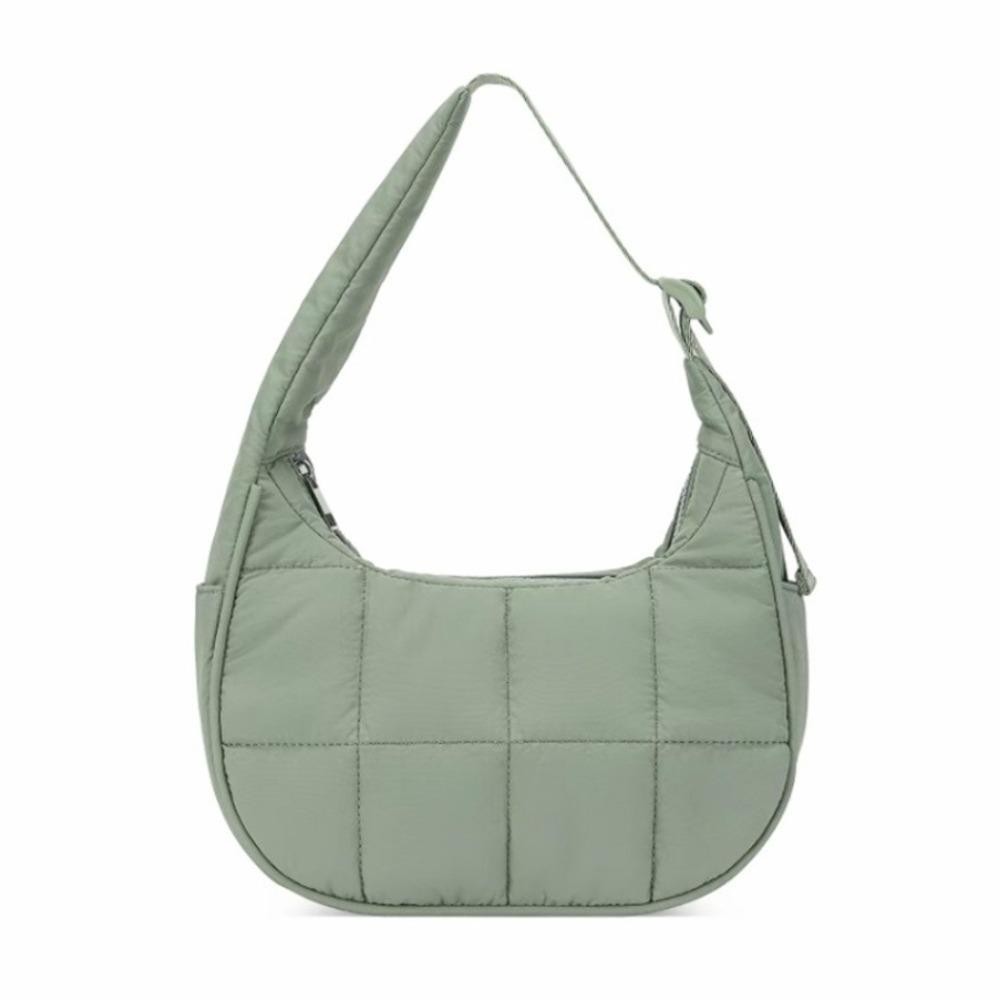 BEBETTKISS กระเป๋าใต้วงแขน, กันน้ําพร้อมกระเป๋าถือสายรัดปรับได้, Hot Puffy Quilted Nylon กระเป๋าสะพายผู้หญิงสาว