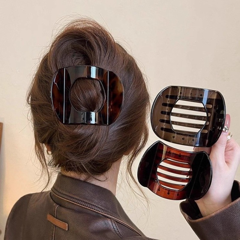 คลิปปากเป็ดขนาดใหญ่วินเทจเกาหลีสําหรับผู้หญิงอารมณ์ด้านหลังของกิ๊บติดผมหัว