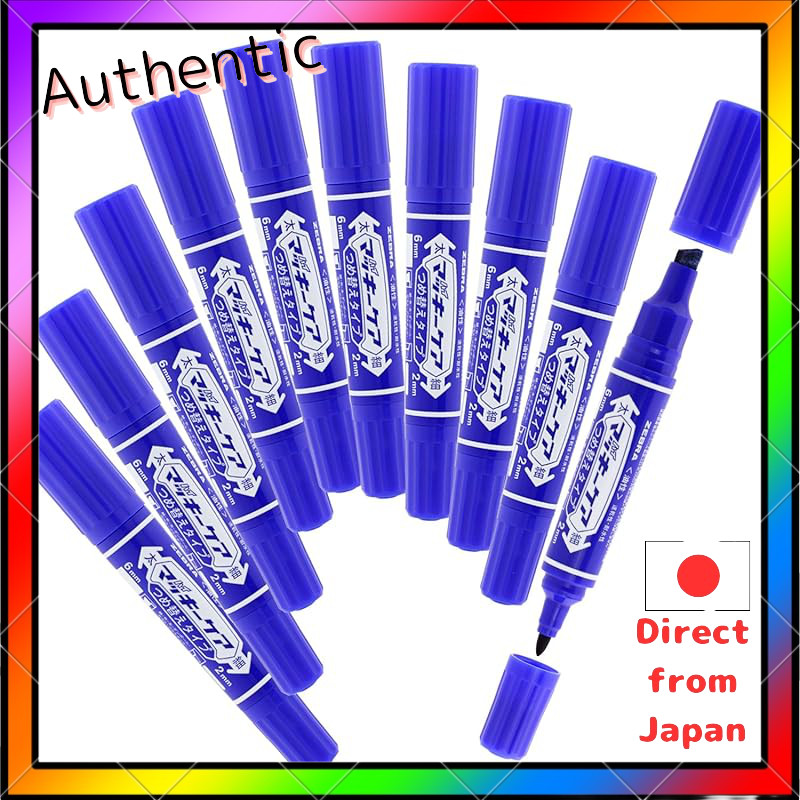 Zebra Oil-Based Pen High Mark Care Refillable Type Blue 10 Pieces B-YYT5-BL