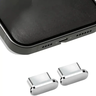 ร้านมิกะ ▏High-End High-Gloss โลหะ Type-C Anti-Dust Plug iPhone15/16 Series พอร์ตชาร์จปลั๊กป้องกันที่แม่นยํา Anti-Lost Anti-Dust