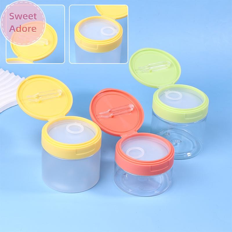 SweetAdore 200-350ml Makeup Remover Pad Jar พร้อมแหนบรอบขวดคอนเทนเนอร์ใสขวดเปล่าปากกว้าง Flap ขวดโลชั่นเก็บ TH