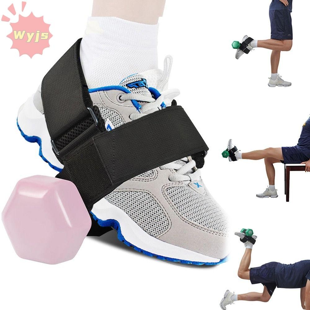 Wyjs 1 คู่ Dumbbell Foot Attachment,ขาปรับน้ําหนักข้อเท้าสายรัดข้อเท้าสําหรับยกน้ําหนัก,ขาออกกําลังกาย Hamstring Curls Tibalis Trainer