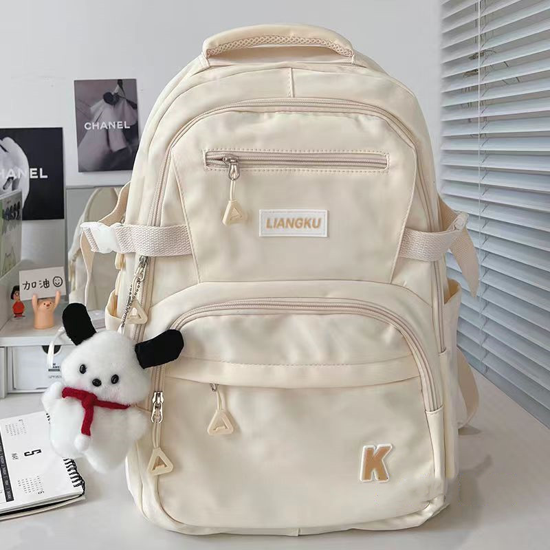 [จัดส่งในพื้นที่] ใหม่สไตล์เกาหลีนักเรียนหญิงน่ารักเรียบง่ายกระเป๋านักเรียนความจุขนาดใหญ่แฟชั่นกระเป๋าเป้สะพายหลังแบบสบาย ๆ