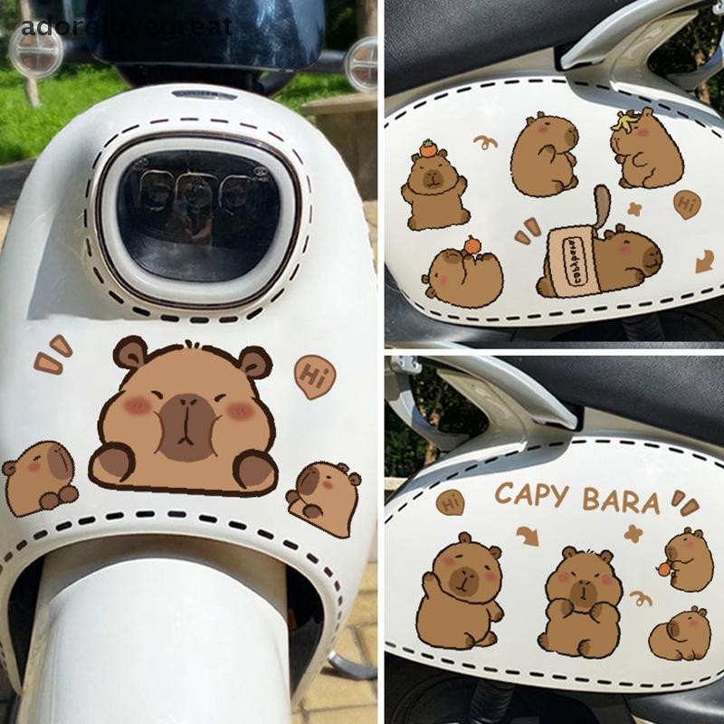 Alt น่ารัก Capybara สติกเกอร์รถกันน้ํารถบรรทุกอัตโนมัติหน้าต่าง Body Decal สะท้อนแสงไฟฟ้ารถสติกเกอร์ตกแต่ง DRG